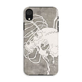 Skull and a Rib Cage - Katsushika Hokusai Phone Case Iphone Xr / Matte Skeleton-themed Phone Case Katsushika Hokusai Iphone Case, Iphone,