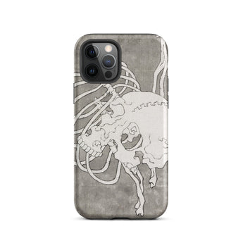 Skull and a Rib Cage - Katsushika Hokusai Phone Case Iphone 12 Pro / Matte Skull-themed Phone Case Katsushika Hokusai Iphone Case, Iphone,