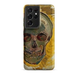 Skull - Vincent Van Gogh Fever Dream Phone Case Samsung Galaxy S21 Ultra / Matte Phone Case Textured Painted Depiction Skull Greenish Tones