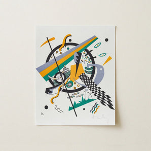 Small Worlds Iv - Wassily Kandinsky Art Print / Canvas Abstract Bold Geometric Shapes Stylized Figures Kandinsky’s Kaleidoscopic Cosmos,