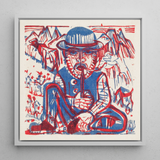 Smoking Peasant - Ernst Ludwig Kirchner Art Print / Canvas, 12x12’’ / 31x31cm / White Frame, Posters Prints & Visual Artwork, Toby Leon