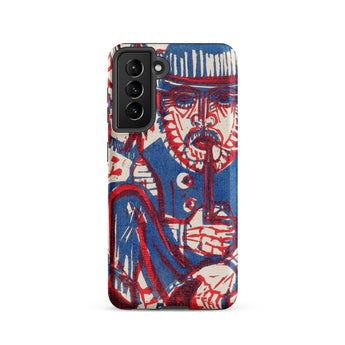 Smoking Peasant - Ernst Ludwig Kirchner Phone Case, Samsung Galaxy S21 / Matte, Mobile Cases, Toby Leon