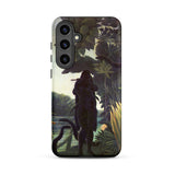 The Snake Charmer - Henri Rousseau Phone Case Samsung Galaxy S24 Plus / Matte Phone Case Dark Silhouette Figure Flute Amidst Lush Henri
