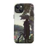 The Snake Charmer - Henri Rousseau Phone Case Iphone 14 Plus / Matte Phone Case Dark Silhouetted Figure Flute Amidst Lush Henri Rousseau