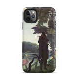 The Snake Charmer - Henri Rousseau Phone Case Iphone 11 Pro Max / Matte Phone Case Detailed Dark-toned Illustration Figure Flute Amidst