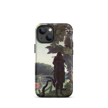 The Snake Charmer - Henri Rousseau Phone Case Iphone 13 Mini / Matte Phone Case Detailed Dark-toned Illustration Figure Lush Jungle Henri