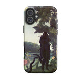 The Snake Charmer - Henri Rousseau Phone Case Iphone 16 Plus / Matte Phone Case Detailed Print Henri Rousseau’s Gypsy Figure Rousseau