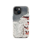 Snow at Asakusa - Takahashi Shōtei Shin-hanga Iphone Case, 15 / Matte, Japanese Pagoda Phone Case