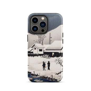Snow at Nipponmatsu - Hiroaki Takahashi Phone Case Iphone 13 Pro / Matte Phone Case Snowy Landscape Design Winter’s Hush, Hiroaki