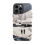 Snow at Nipponmatsu - Hiroaki Takahashi Phone Case Iphone 13 Pro Max / Matte Winter Scene Phone Case Winter’s Hush, Hiroaki Takahashi’s,