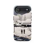Snow at Nipponmatsu - Hiroaki Takahashi Phone Case Iphone 17 Air / Matte Iphone 12 Case Winter Landscape Design Black White Winter’s Hush,