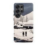 Snow at Nipponmatsu - Hiroaki Takahashi Phone Case Samsung Galaxy S25 Ultra / Matte Sleek Phone Case Classic Black-and-white Japanese