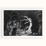 The Sorceress - Jan Van De Velde Ii Art Print / Canvas Black White Print Witches Spell Crooked Hearth Burns, Velde Ii Art, Conjurer Leans