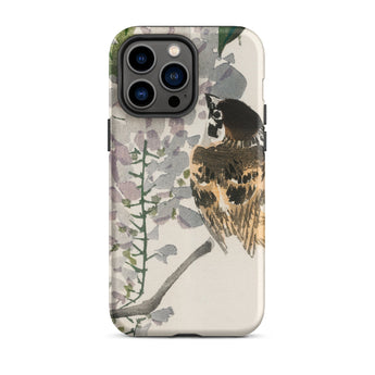 Sparrow on a Branch - Kōno Bairei Meiji Bird Phone Case, Iphone 14 Pro Max / Matte, Mobile Cases, Toby Leon