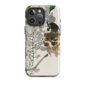 Sparrow on a Branch - Kōno Bairei Meiji Bird Phone Case, Iphone 16 Pro Max / Matte, Mobile Cases, Toby Leon