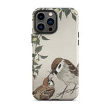 Passeri che si nutrono - Custodia giapponese per iPhone con uccello di Ohara Koson, 13 Pro Max / Opaca, Custodie per telefoni cellulari, Toby Leon