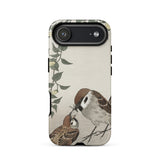 Passeri che si nutrono - Custodia giapponese per iPhone con uccello di Ohara Koson, 17 Air / Opaca, Custodie per telefoni cellulari, Toby Leon