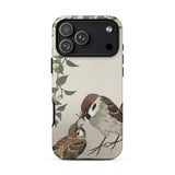 Passeri che si nutrono - Custodia giapponese per iPhone con uccello di Ohara Koson, 17 Pro Max / Opaca, Custodie per telefoni cellulari, Toby Leon
