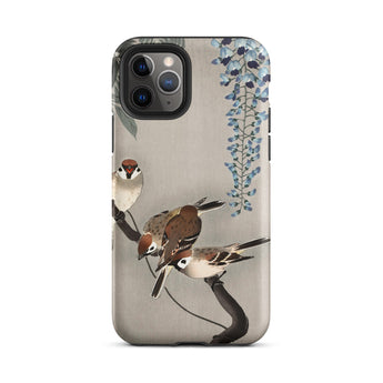 Mussen en Wisteria - Ohara Koson Shin-hanga Iphone Case, 11 Pro / Matte, Mobiele Telefoonhoesjes, Toby Leon