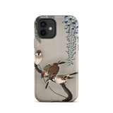 Mussen en Wisteria - Ohara Koson Shin-hanga Iphone Case, 12 / Matte, Mobiele Telefoonhoesjes, Toby Leon