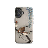 Mussen en blauweregen - Ohara Koson Shin-hanga iPhone-case, 16 / Mat, Telefoonhoesjes, Toby Leon