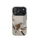 Mussen en blauweregen - Ohara Koson Shin-hanga iPhone-case, 17 Pro / Mat, Telefoonhoesjes, Toby Leon