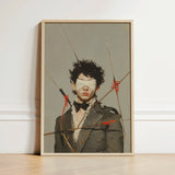 Spearhead - Dapper Gay Outlaw Art Print / Canvas Framed Person Dark Curly Hair White Dandy, Prints