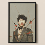 Spearhead - Dapper Gay Outlaw Art Print / Canvas Black-framed Artwork Figure Dark Tousled Hair White Bandages Dandy, Prints