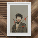 Spearhead - Dapper Gay Outlaw Art Print / Canvas White Framed Portrait Blindfolded Man Bow Tie Suit Dandy, Prints