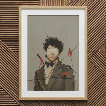 Spearhead - Dapper Gay Outlaw Art Print / Canvas Wooden Framed Portrait Blindfolded Man Arrows Body Dandy, Prints