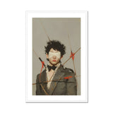 Spearhead - Gay Outlaw Dandy Art Print, Framed Art Print Blindfolded Figure Pierced Arrows