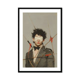 Spearhead - Gay Outlaw Dandy Art Print, Framed Portrait Blindfolded Person Pierced Arrows