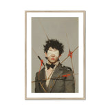 Spearhead - Gay Outlaw Dandy Art Print, Framed Portrait Blindfolded Man Pierced Arrows