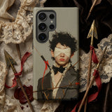 Spearhead - New Romantic Outlaw Dandy Phone Case Sleek Light Gray Phone Case Detailed Illustration Blindfolded Romantic Outlaw Dandy,