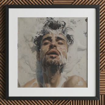 Spilled Milk - Dreamy Gay Art Erotica Giclee Print / Canvas, Ethereal Sea, Milky Waters, Gay Art