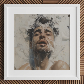 Spilled Milk - Dreamy Gay Art Erotica Giclee Print / Canvas, Ethereal Sea, Milky Waters, Gay Art