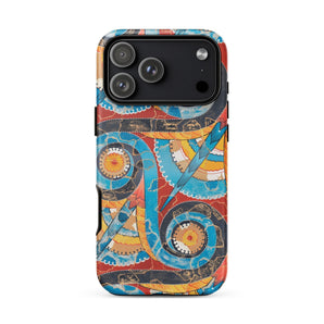 Spiral Frieze - Emile Gillieron Minoan Mosaic Phone Case Iphone 17 Pro Max / Matte Iphone 12 Pro Max Case Colorful Abstract Design Minoan