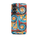 Spiral Frieze - Emile Gillieron Minoan Mosaic Phone Case Samsung Galaxy S25 Plus / Matte Vibrant Abstract Blue Orange Red Patterns Iphone,