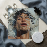 Splish Splash - Gaysian Male Erotica Art Print / Canvas Square Glossy Photographic Man Dark Curly Hair Homoerotic, Tactile Symphony Prints