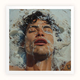 Splish Splash - Gaysian Male Erotica Kunstdruck / Leinwand, 12x12’’ / 31x31cm / Ungerahmt / Weißer Rand, Poster, Drucke & visuelle Kunstwerke, Toby