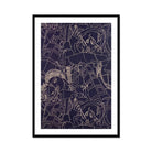 Spqr - Victor Proetz Decorative Textile Pattern Art Print, Abstract Line Art Pattern Geometric Shapes Curved Elements