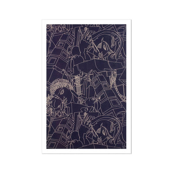 Spqr - Victor Proetz dekorativer Textilmuster-Kunstdruck / Leinwand, 12x17’’ / A3 / Ungerahmt / Weißer Rand, Poster, Drucke & Visuelles