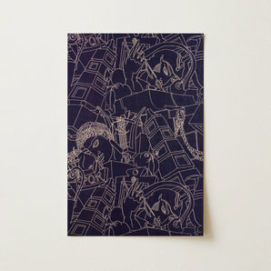 Spqr - Victor Proetz Decorative Textile Pattern Art Print / Canvas, Victor Proetz Art, Proetz Art Print, Mesmerizing Art Print