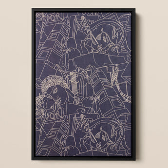 Spqr - Victor Proetz dekorativer Textilmuster-Kunstdruck / Leinwand, Poster, Drucke & visuelle Kunstwerke, Toby Leon
