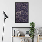 Spqr Victor Proetz Neoclassical Pattern Framed Canvas, Abstract Line Art Poster Geometric Figures White Dark