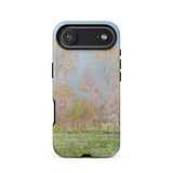 Spring in Giverny - Claude Monet Phone Case Iphone 17 Air / Matte Soft-focus Impressionist Landscape Pale Pink Green, Blooming Petals, Damp