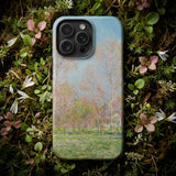Spring in Giverny - Claude Monet Phone Case Light Blue Phone Case Soft-focus Impressionist Landscape Print Claude Monet Iphone Case,