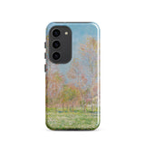 Spring in Giverny - Claude Monet Phone Case Samsung Galaxy S23 / Matte Sleek Phone Case Soft-focus Impressionist Landscape Pale Blue Claude
