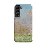 Spring in Giverny - Claude Monet Phone Case Samsung Galaxy S22 Plus / Matte Phone Case Soft-focus Impressionist Landscape Pale Blue Sky