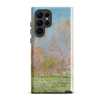 Spring in Giverny - Claude Monet Phone Case Samsung Galaxy S22 Ultra / Matte Phone Case Soft-focus Impressionist Landscape Pale Blue Sky